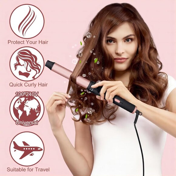 3 in 1 Curling Wand Set - Hair Waver Curling Iron for Women with 3 Interchangabl - Picture 6 of 7